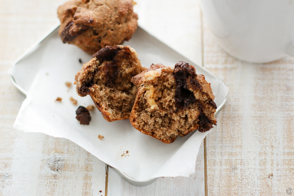 Pear, Dried Fig and Dark Chocolate Muffin