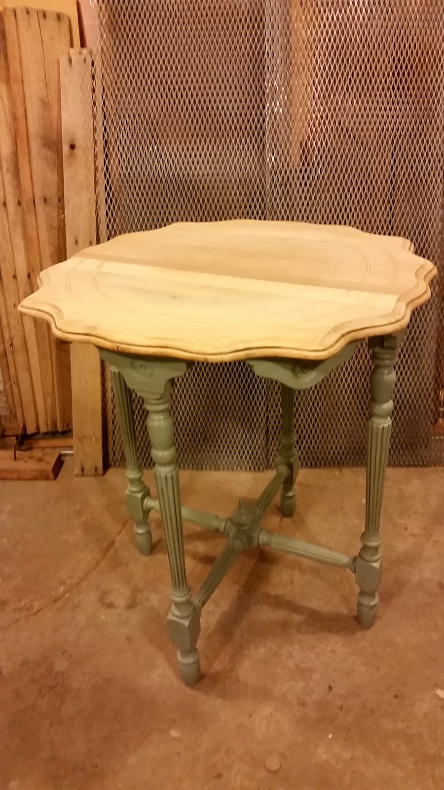 For Paint's Sake Stained Table Top with Annie Sloan Chalk Paint