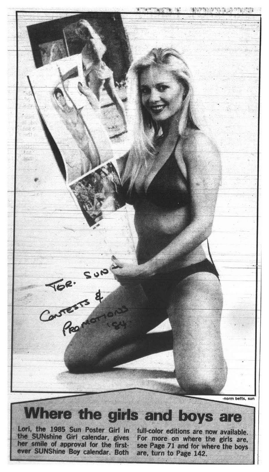 Lorrie Howe 1984 Calendar