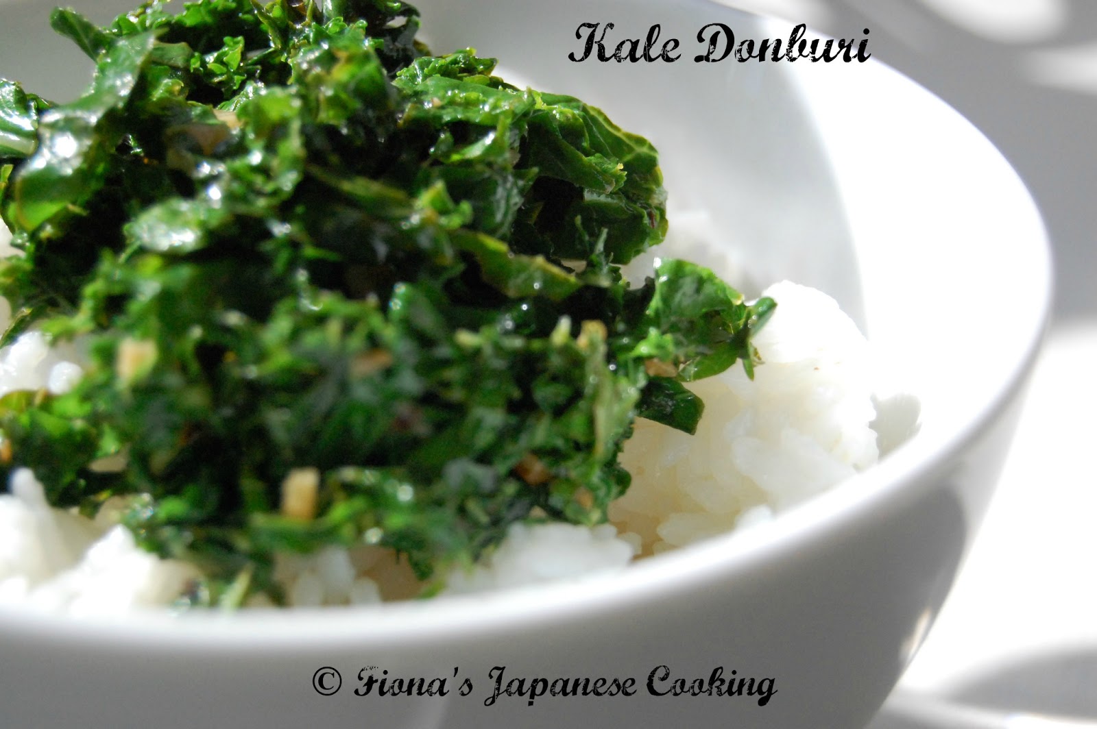 Fiona's Japanese Cooking JAPANESE KALE DONBURI RECIPE