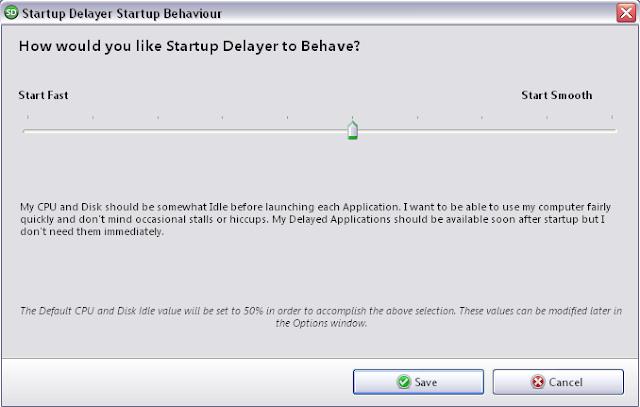 Startup Delayer Startup Behaviour Slider Screenshot