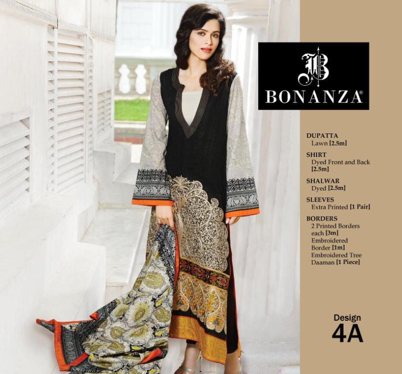 Bonanza's Summer Embroidered Lawn Magazine 2013 Clothing9Store.pk