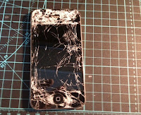 千葉県iPhone修理千葉船橋店　ひどいガラス割れ　画面パネル修理