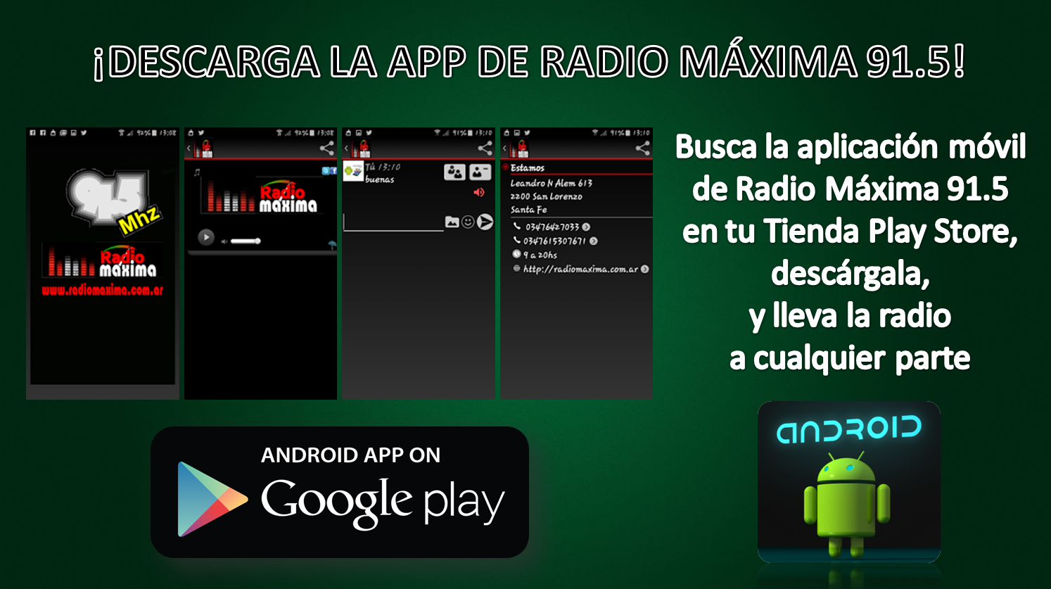 APP DE RADIO MÁXIMA