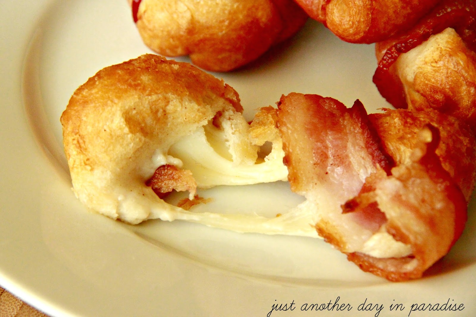 Larissa Another Day Bacon Wrapped Mozzarella Biscuit Bites