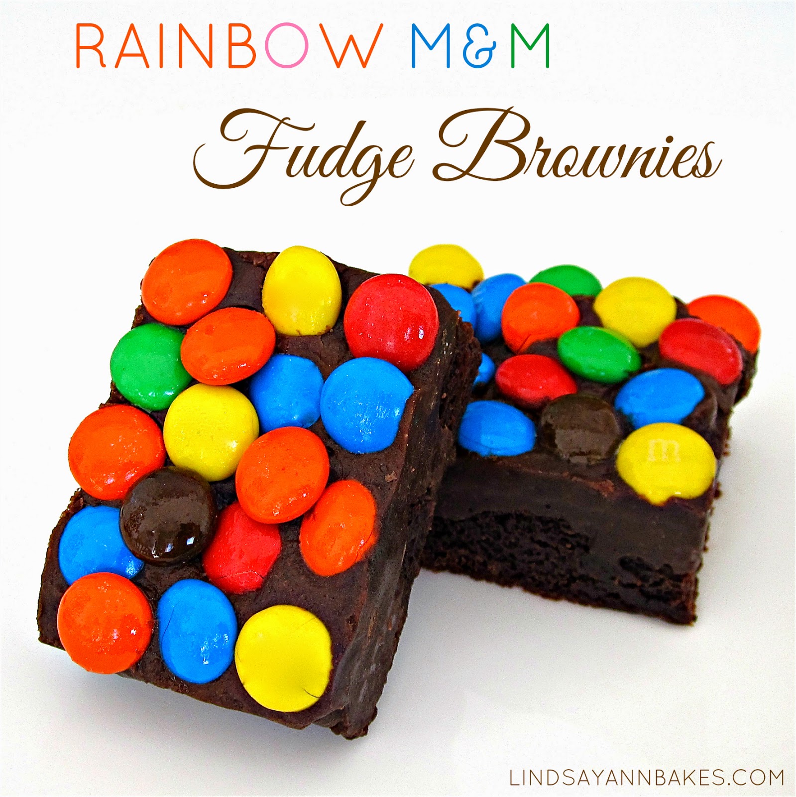 M&M Fudge Brownies {A Triple Chocolate Easy Fudge Brownie}