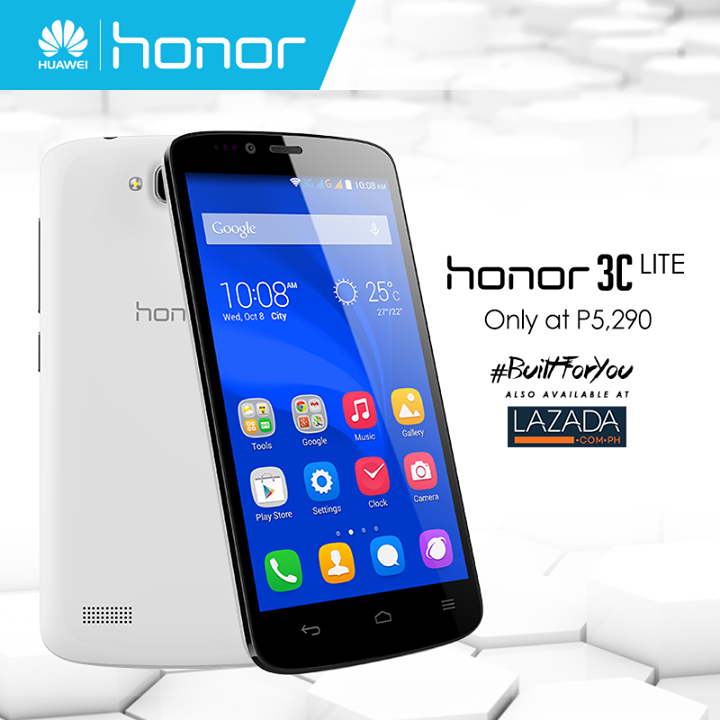 Huawei now offers Honor 3C Lite for Php5,290! Huawei Honor 3C Lite