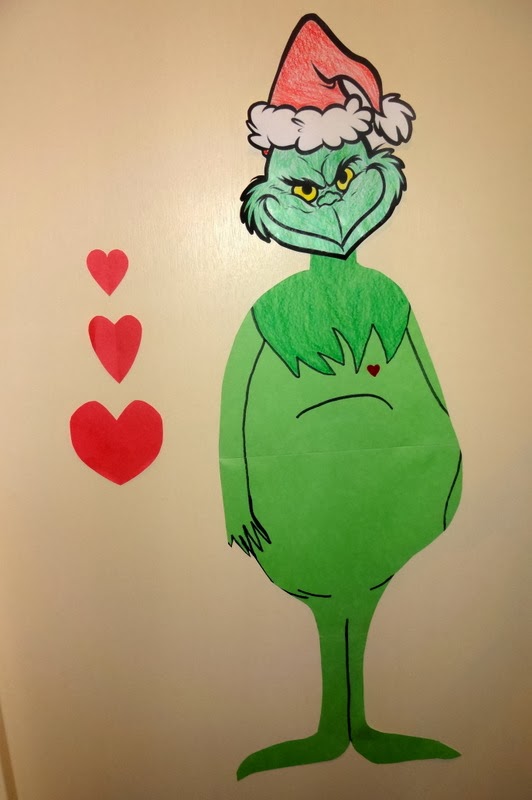 grinch heart cut grew stole sizes three bigger calendar advent hearts mom