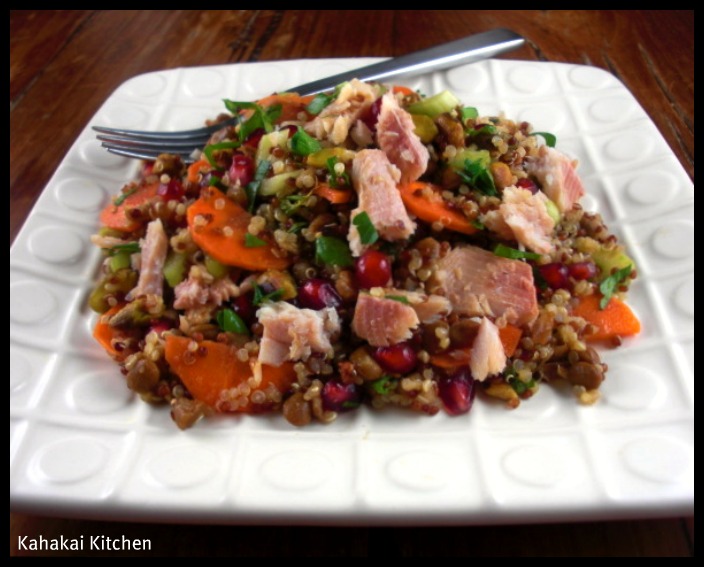 Kahakai Kitchen Lentils, Quinoa & Smoked Trout Salad (a.k.a. Pantry