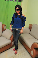 Rithu barucha latest hot photo shoot stills in blue dress
