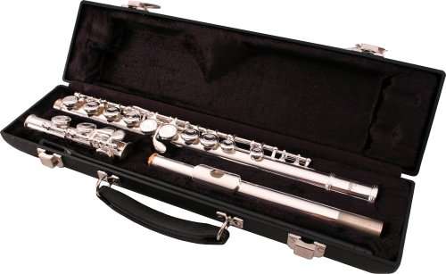 LJ Hutchen Silver C Flute with Hardshell Case