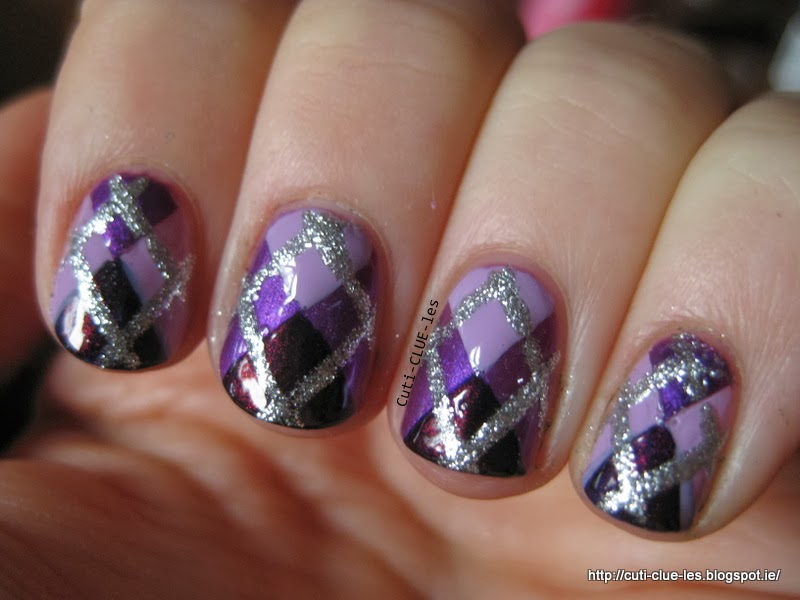Easy Purple Plaid Nail Art Tutorial - wide 5