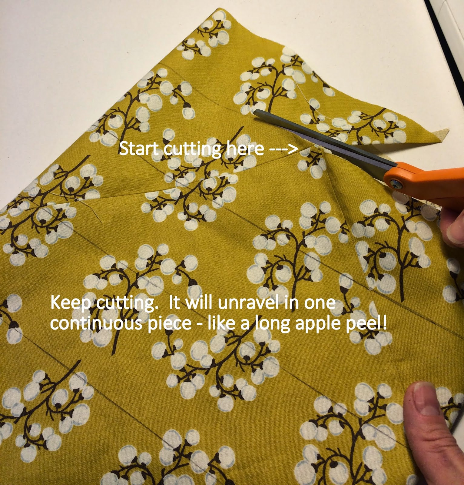 My Rainboots Are Red Simple Continuous Bias Binding Using 1 Fat