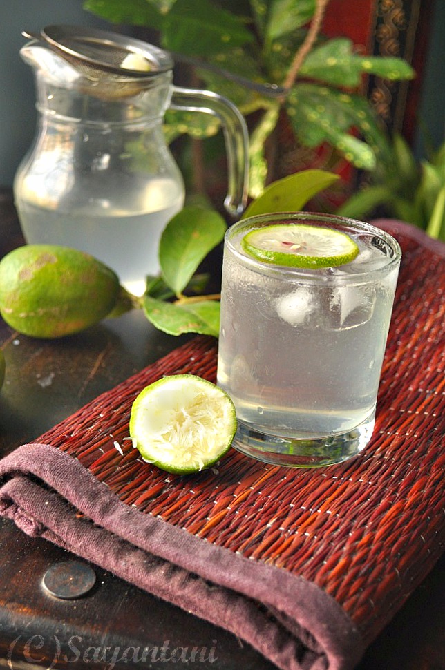 Lebu’r Sharbot, Gandhoraj lebu die (Bengali Lemonade) A Homemaker's Diary