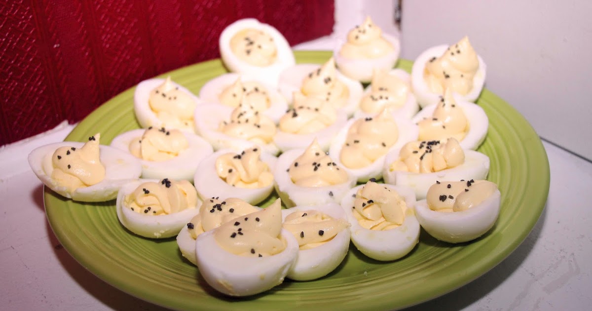 The Orange Door Black Truffled Deviled Eggs with Black Salt