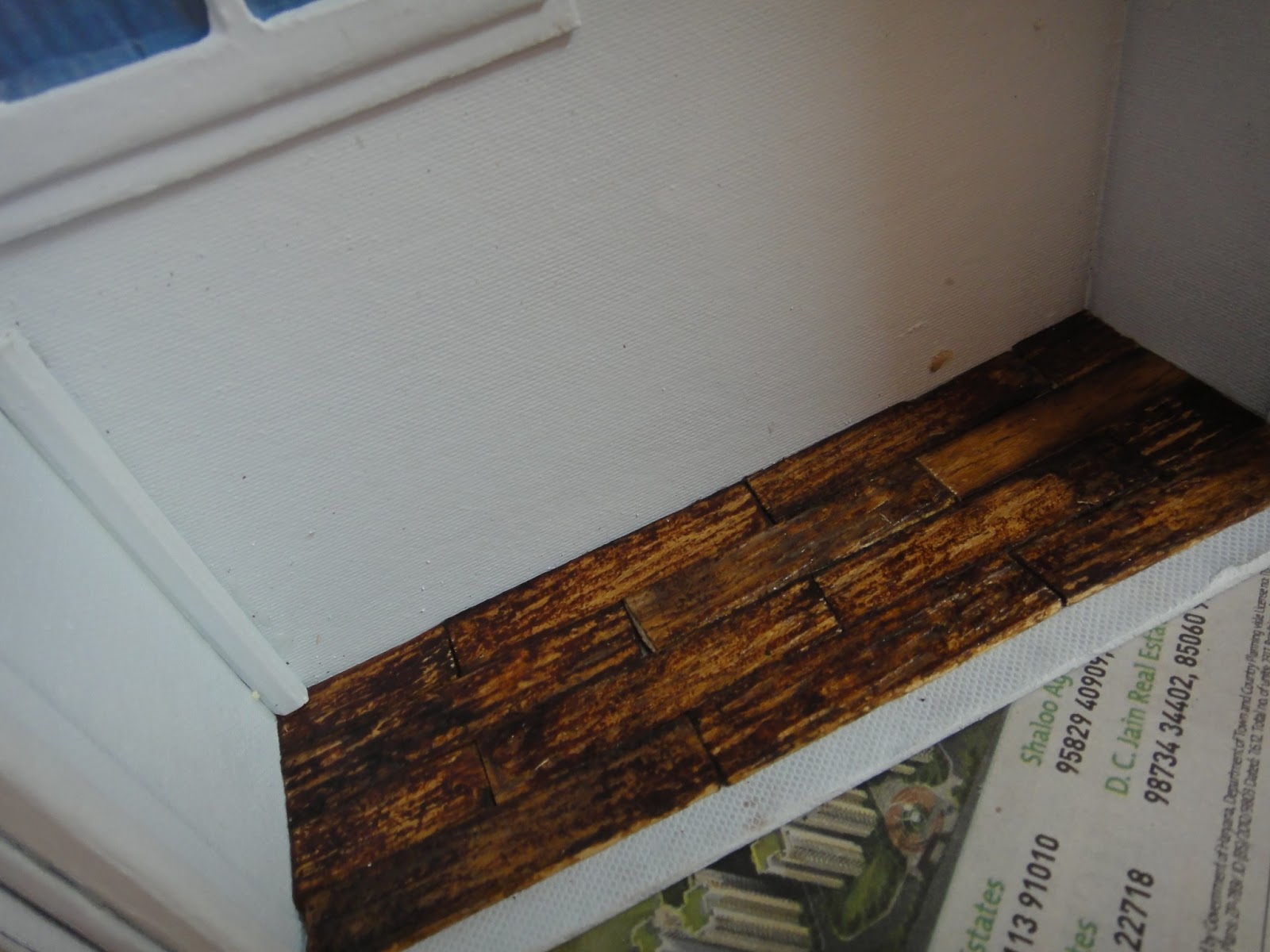 Art some craft DIY Dollhouse flooring with craft sticks