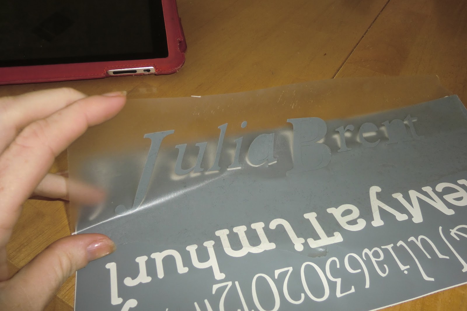 hurley's happy hangout Use Contact Paper to Transfer Vinyl