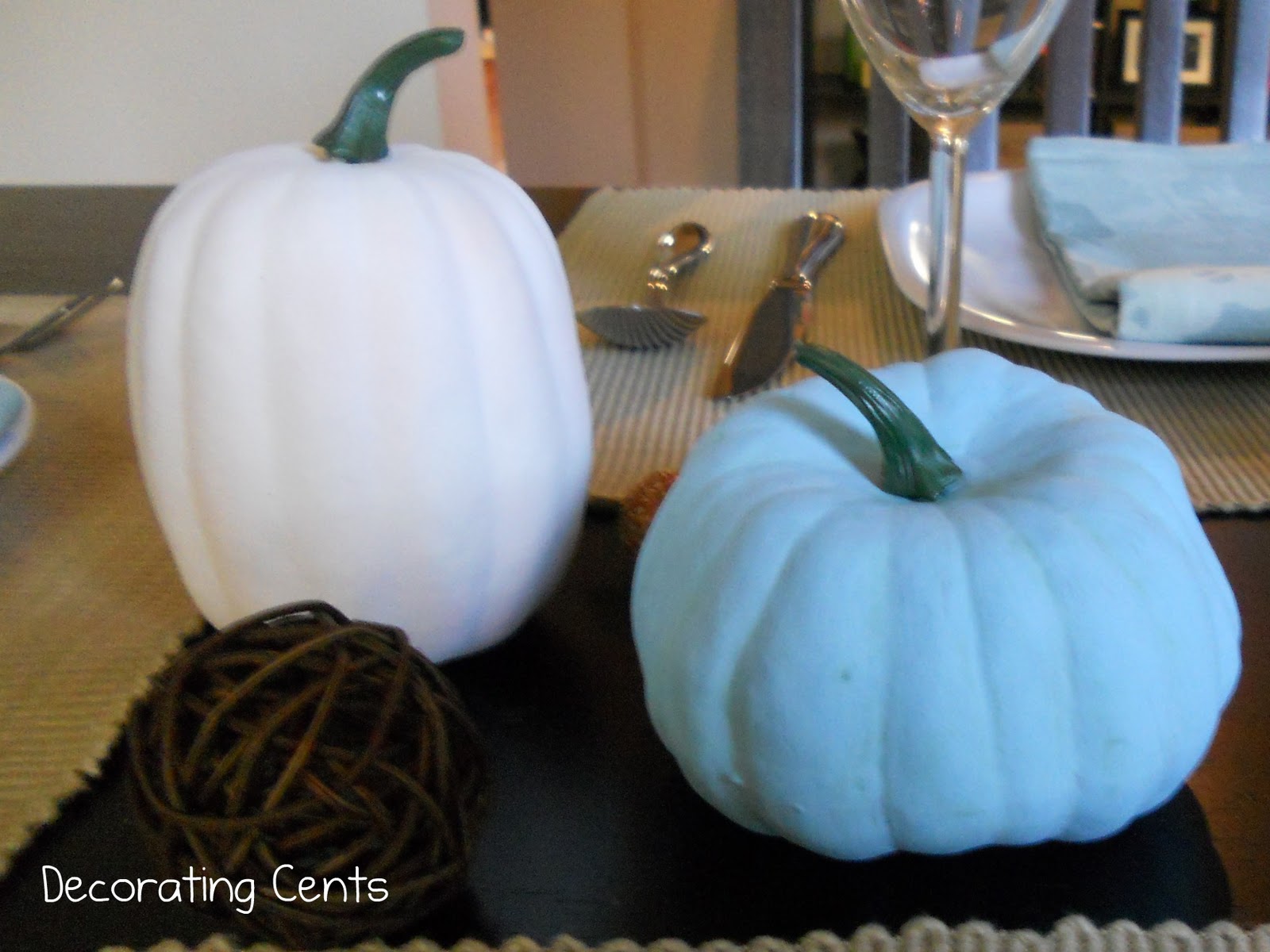 White and Blue Pumpkins