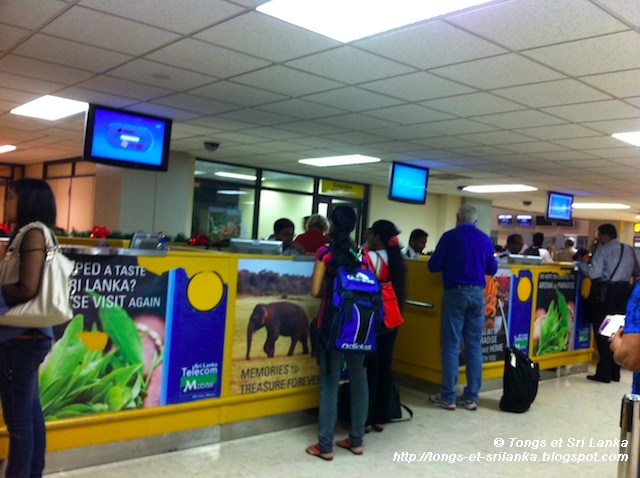 Aeroport de Colombo au Sri Lanka