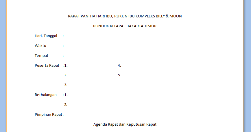 Notula Rapat Sekretaris Medis