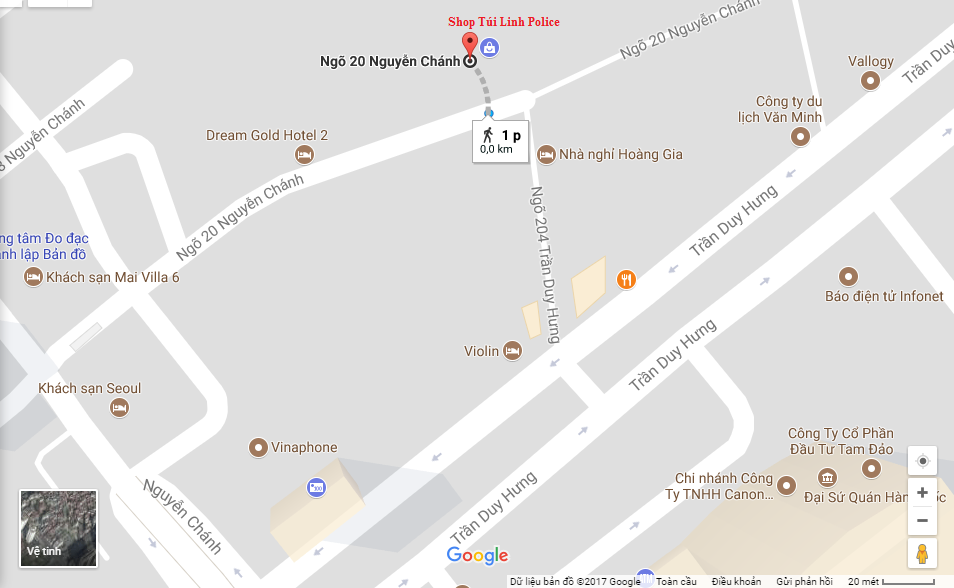 Bản đồ chỉ đường đến Shop Túi Police
