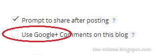 Enable Google Plus Comments On Blogger