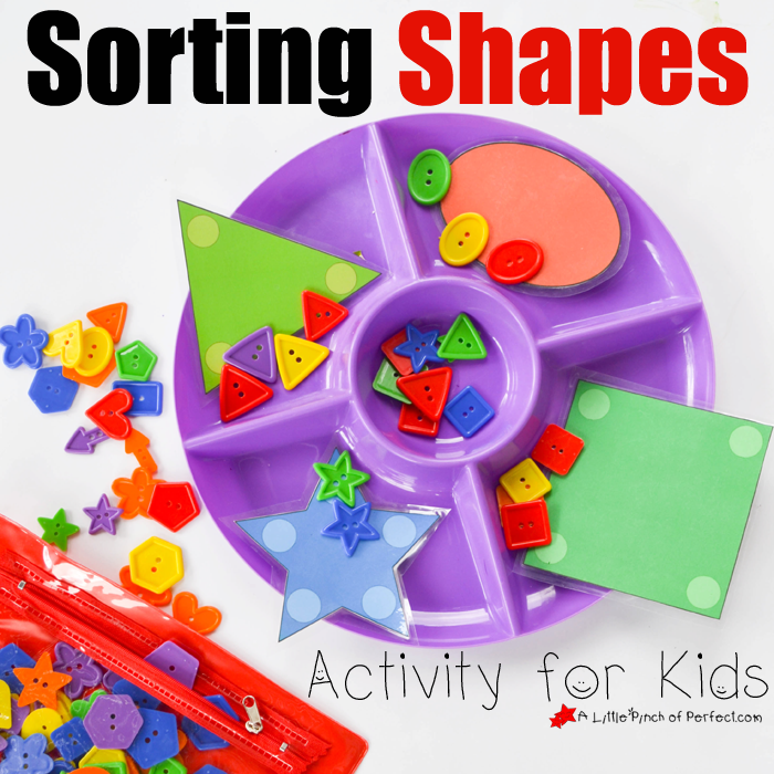 Sorting Shapes Activity for Kids A Little Pinch of Perfect