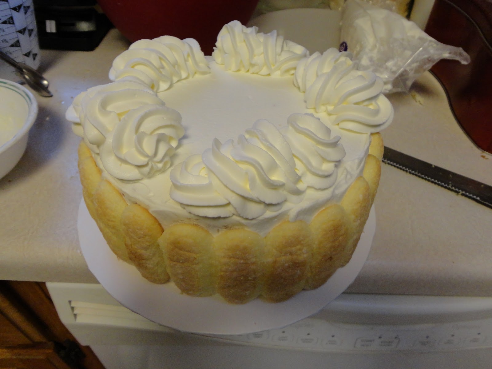 Strawberry Bavarian Cream Lady Finger Cake Tutorial