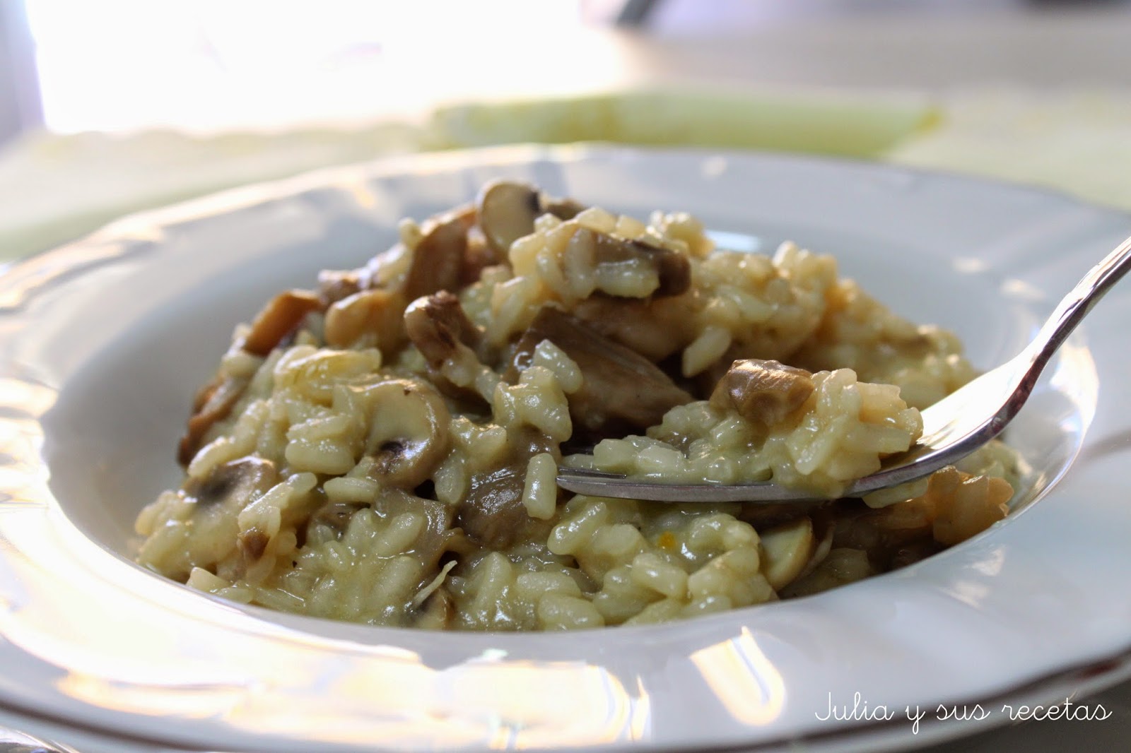 JULIA Y SUS RECETAS RISOTTO DE SETAS