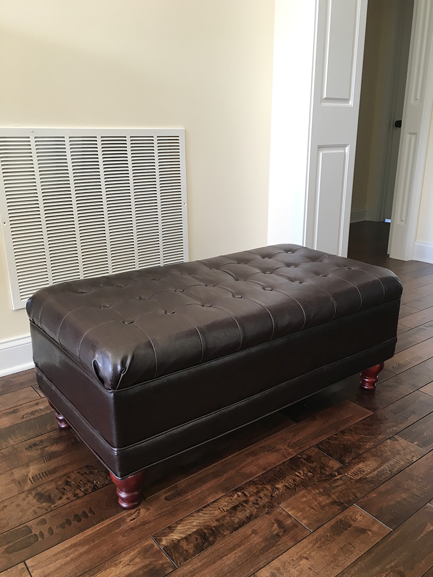 Fur Ottoman Makeover in Less Than an Hour! Less Than Perfect Life of