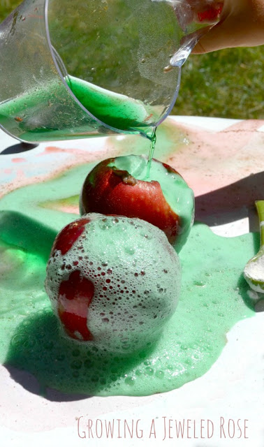 Apple Eruptions and Apple Volcanoes- a fun fall Science Activity for Kids