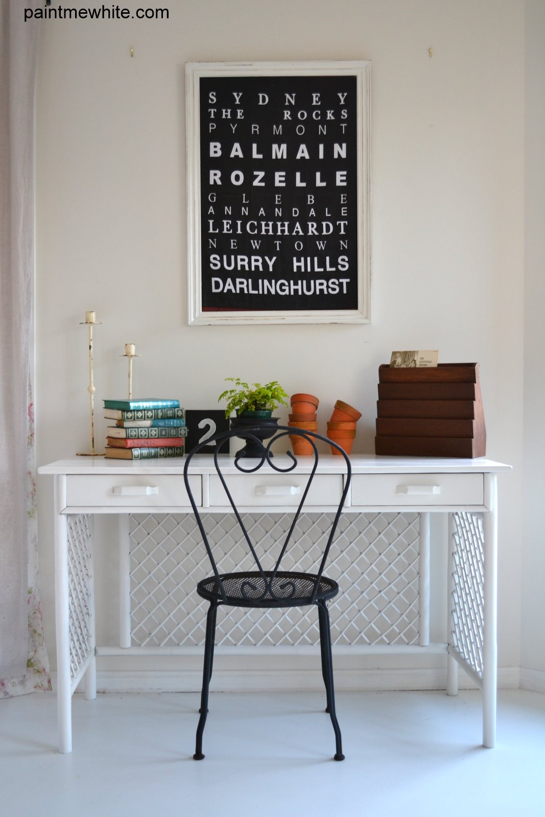 Boho Desk Paint Me White