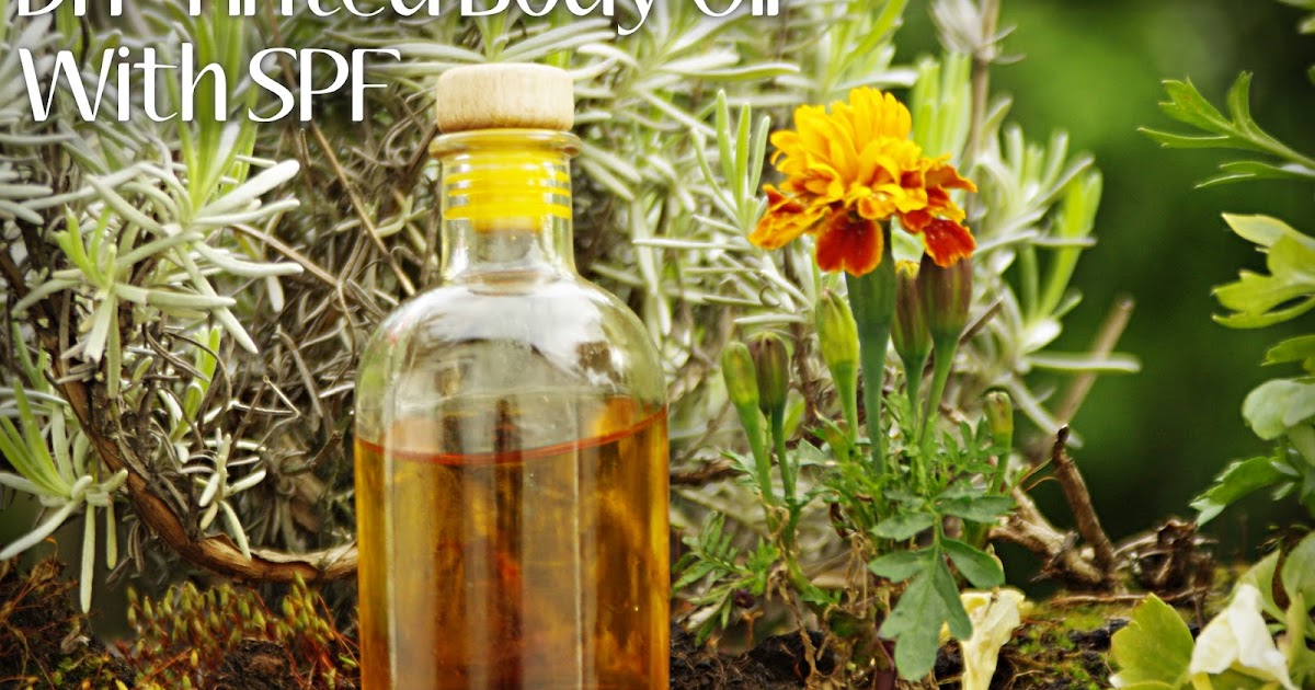 Sunshine Body Oil DIY Recipe For A Tinted Body Oil With SPF