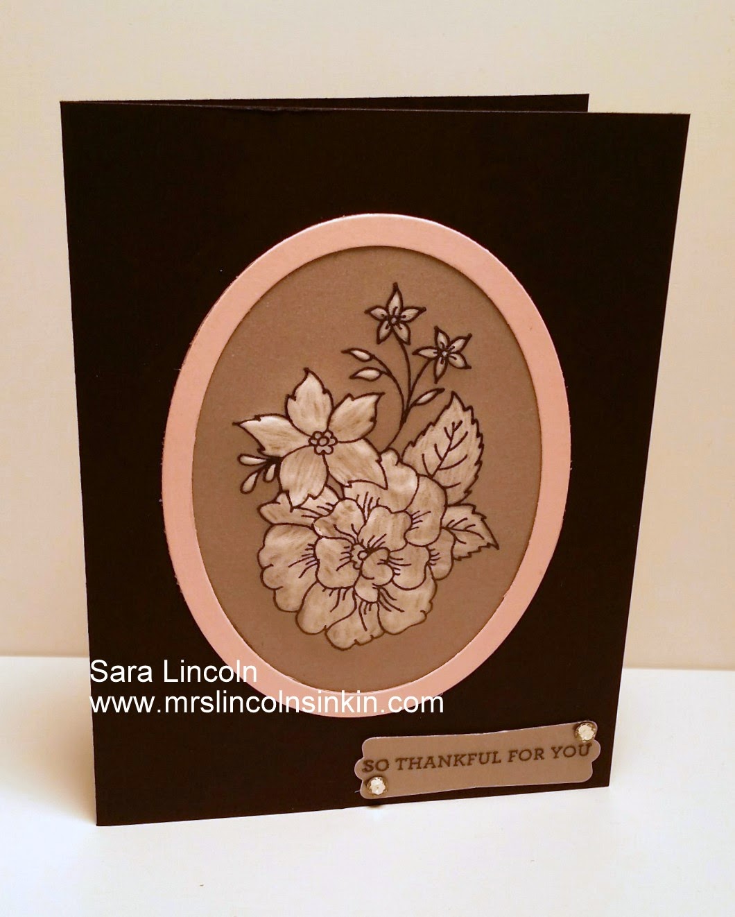 Mrs. Lincoln's Inkin Dry Embossed on Vellum Card Stock