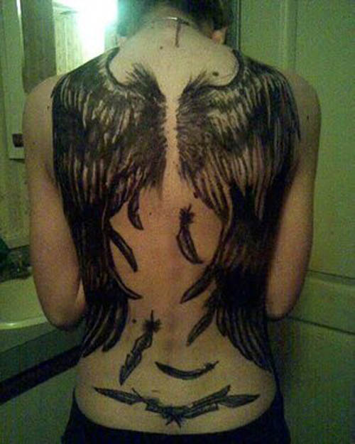 Back Tattoo Angel Wings
