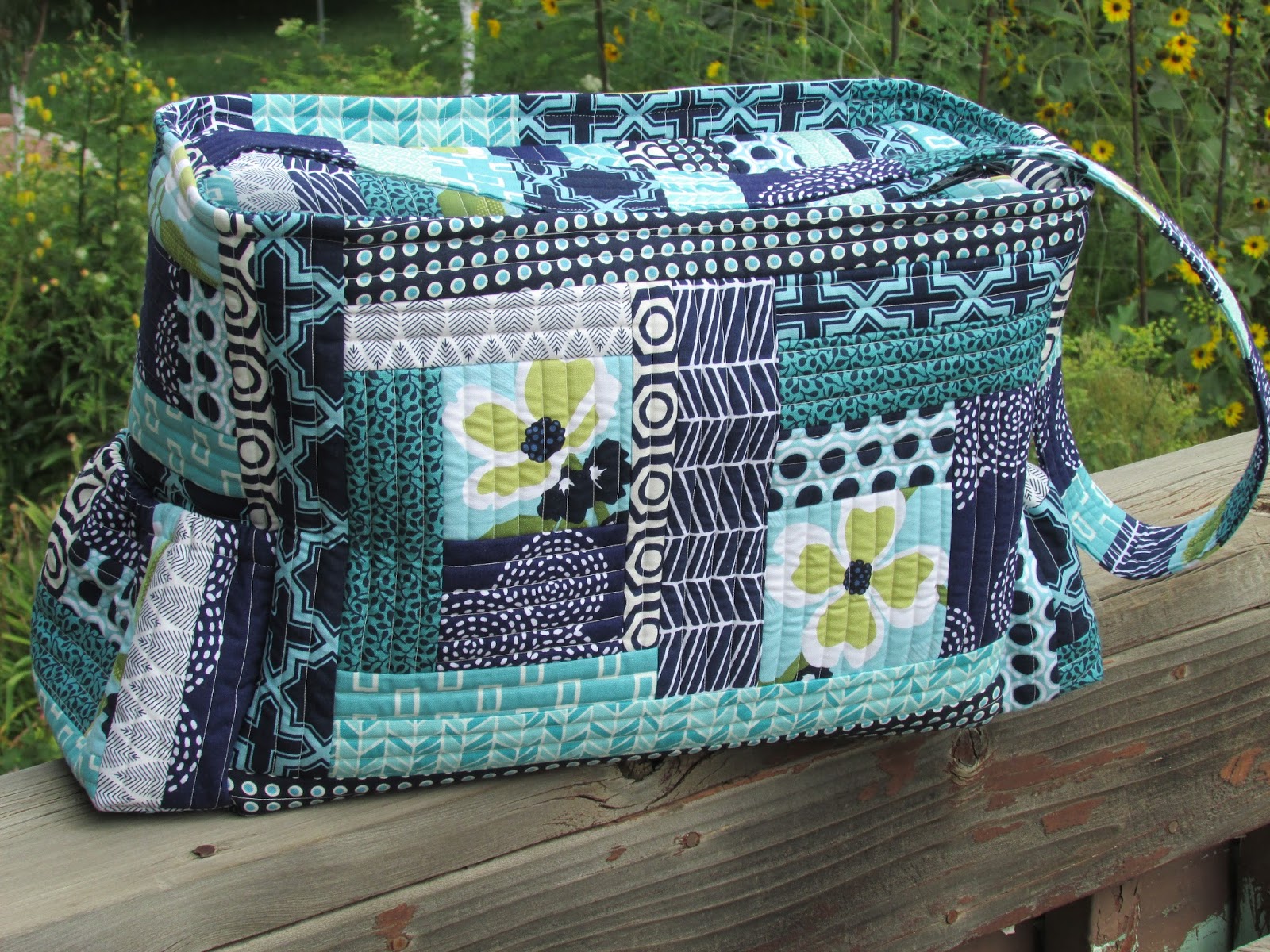 The Quilting Mill Finished QAYG Diaper Bag