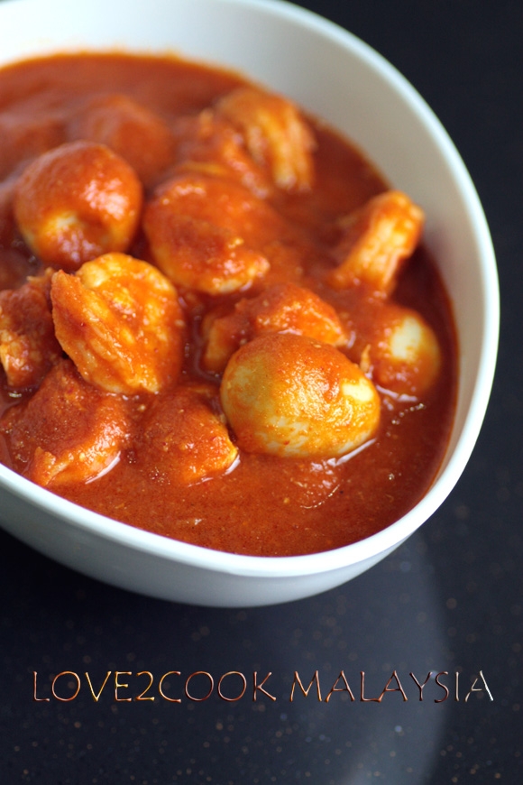 ♥...Prawn & Quail Egg Sambal and Nasi Lemak...♥