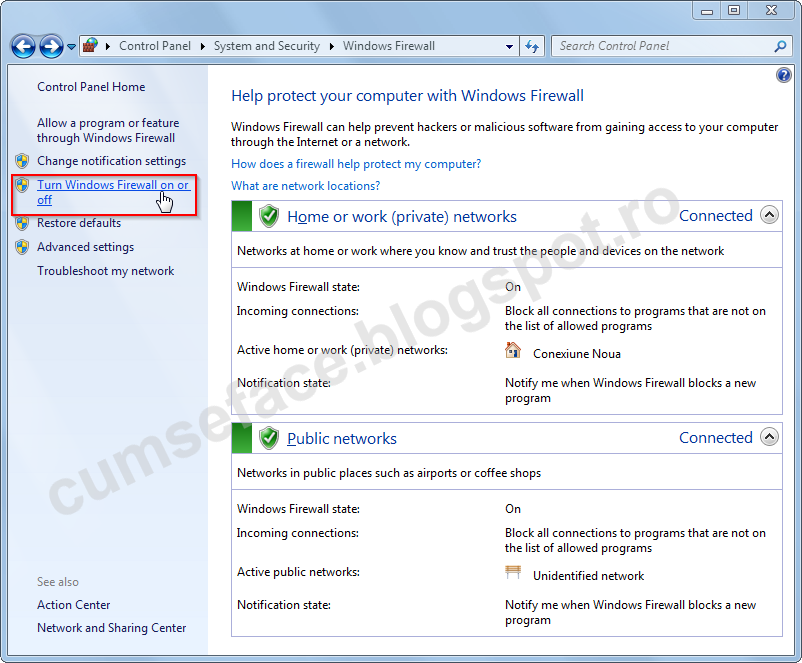 turn off windows firewall turn off windows firewall