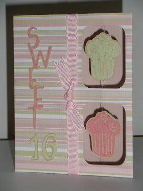 "Sweet 16" birthday card with spinners