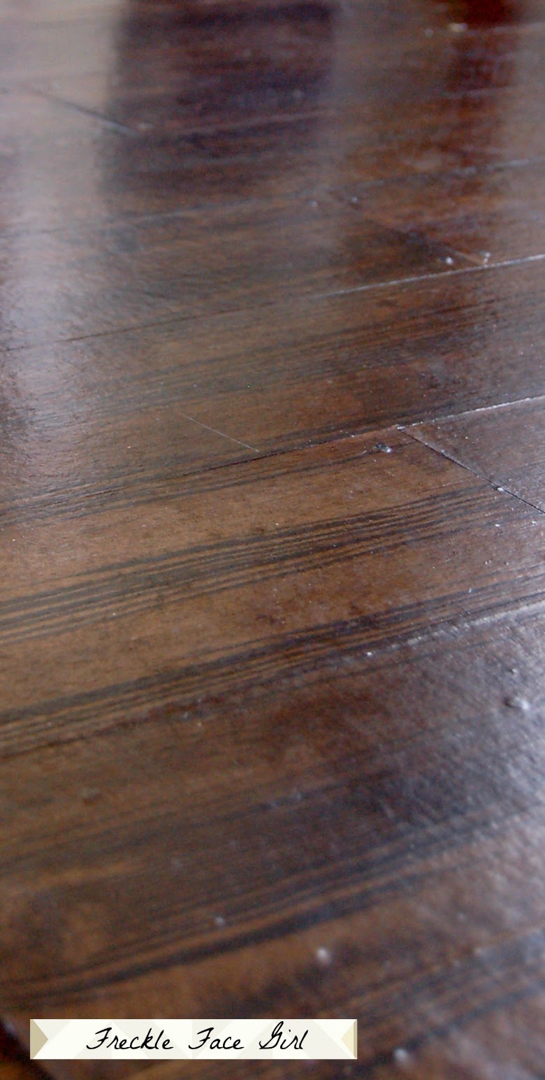Freckle Face Girl: Reclaimed Wood Floor {Paper Flooring}
