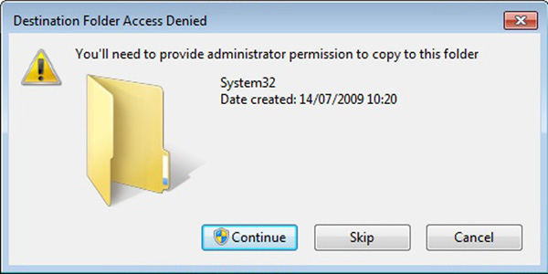 Windows 7 Program Folder Access Denied