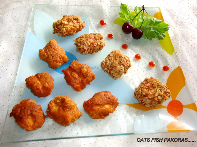 Oats Fish Pakora / Fish Pakoras/ Fish Fritters Recipe / Desi Battered Fish / Fish Pakoras Recipe