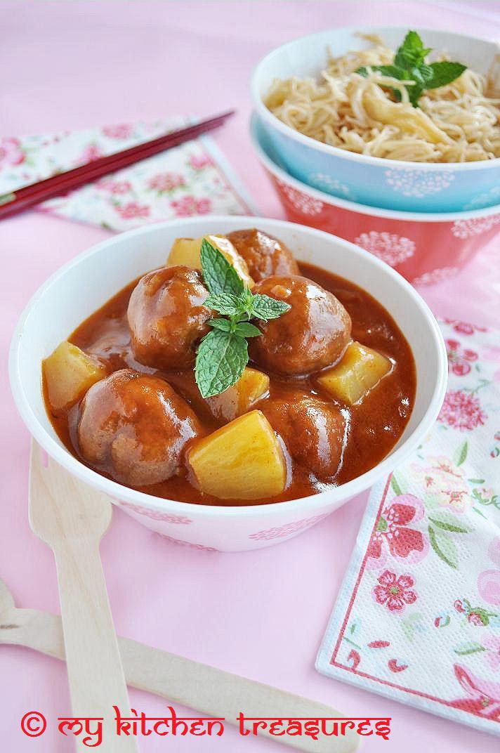 My Kitchen Treasures Chicken balls in Sweet and Sour Sauce