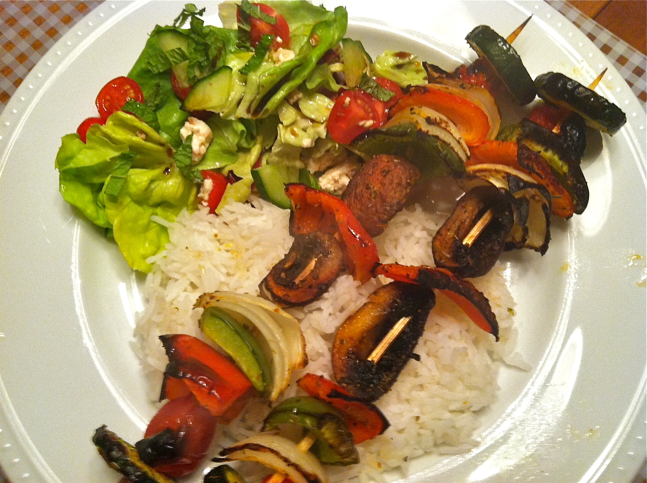 Ashleigh HomeMaker "Grilled" Vegetable Kebabs