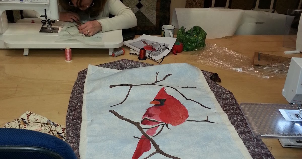 The Wilderness City Quilter Cardinal Art Quilt ClassesDone!