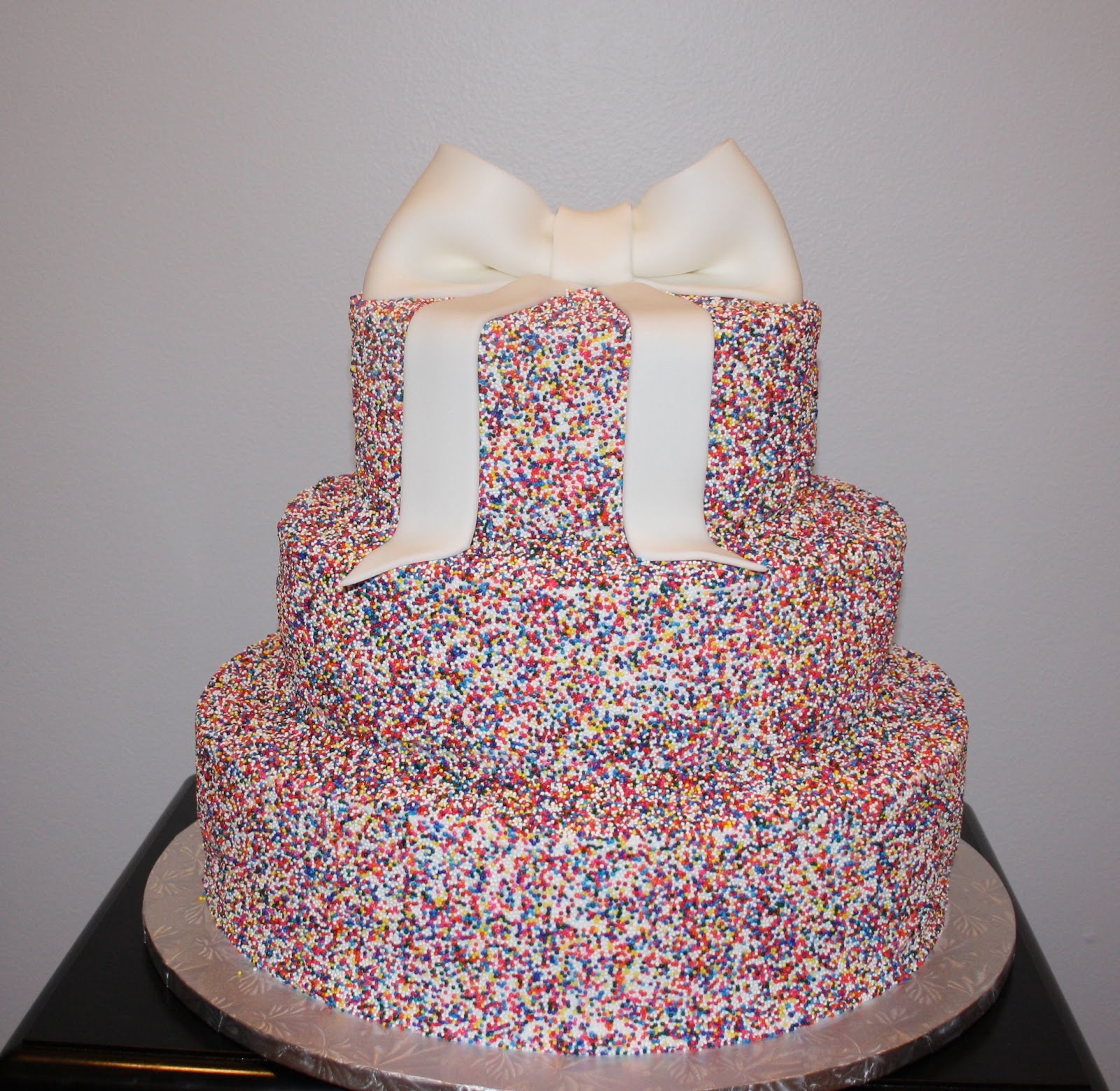 Jacqueline's Sweet Shop Sprinkle Wedding Cake