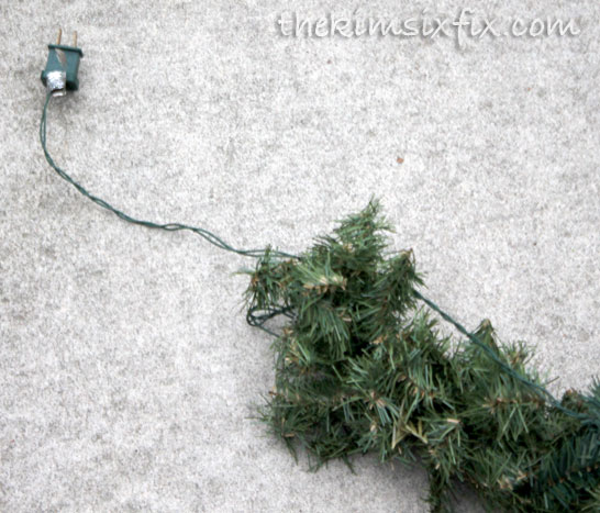 How to string lights on garland