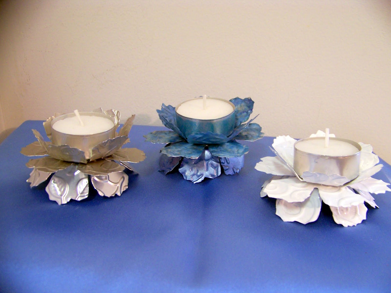 Ann Greenspan's Crafts Aluminum Candle Holders in 3 sizes Saturday