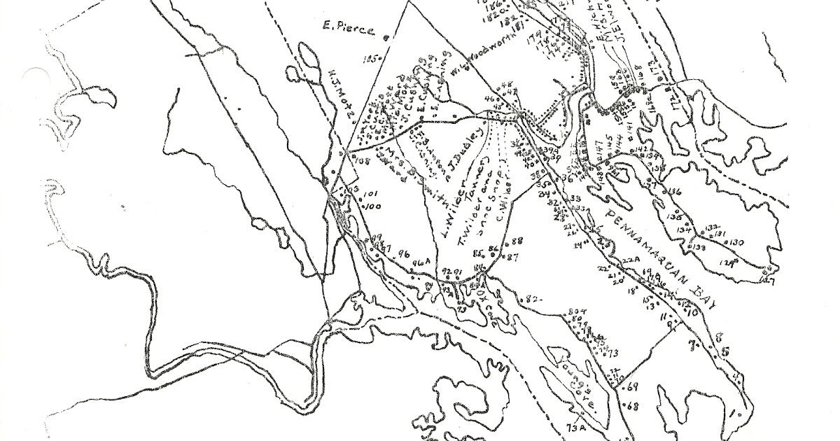 Heirlooms Reunited 1861 Walling map of Pembroke, Maine, with residents