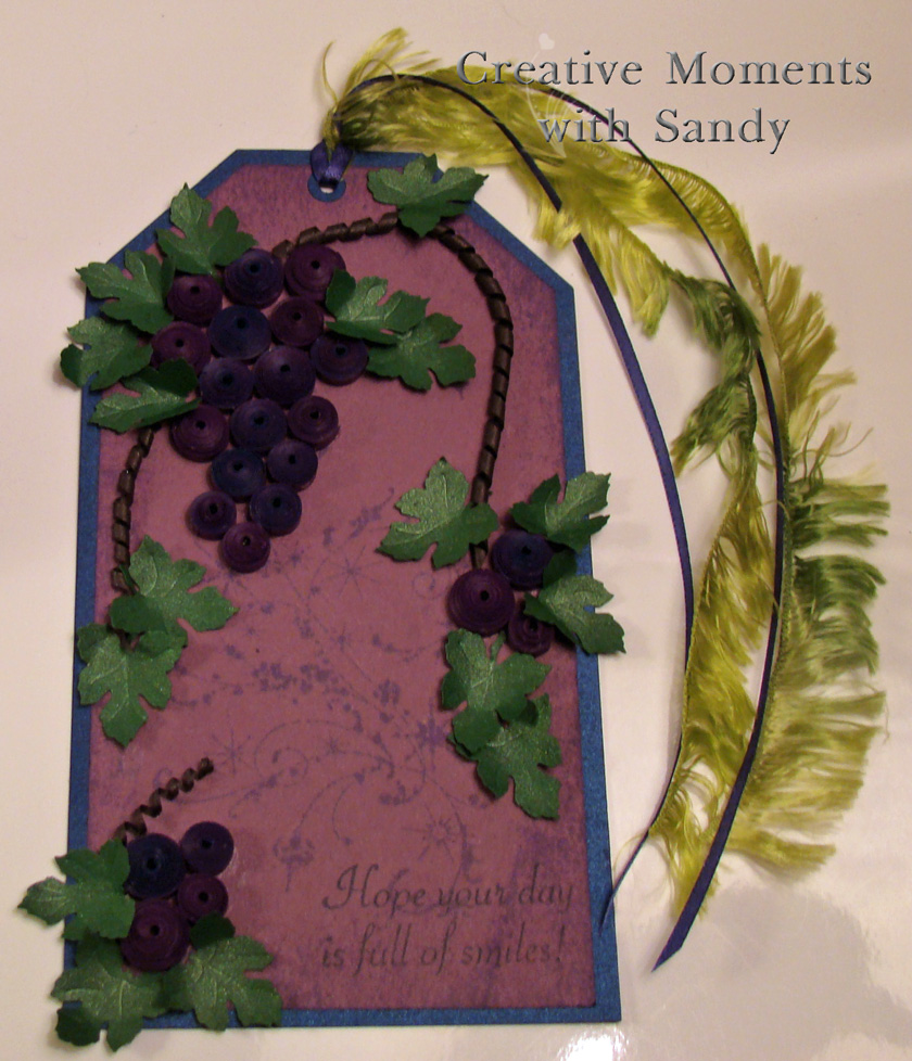 Creative Moments With Sandy Paper Quilling Grapes